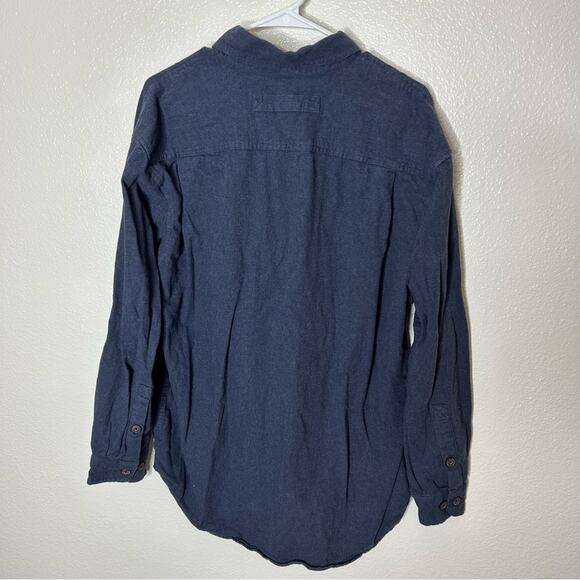 Duluth Trading Co Long Sleeve Blue Button Down Shirt Large - Picture 2 of 7